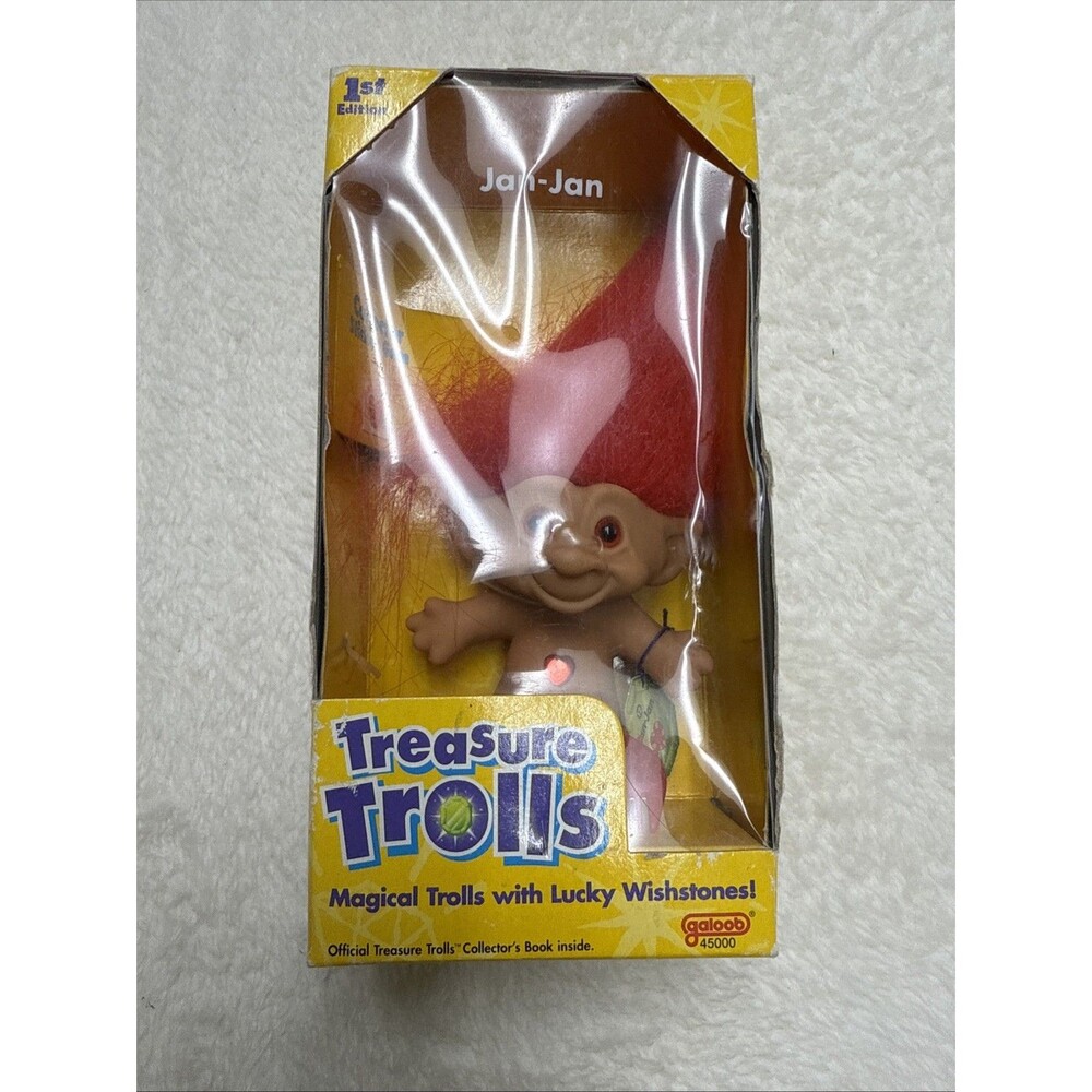 Jan Jan (#4) - 3" Ace Treasure Troll Doll - NEW IN PACKAGE - Rare 1998